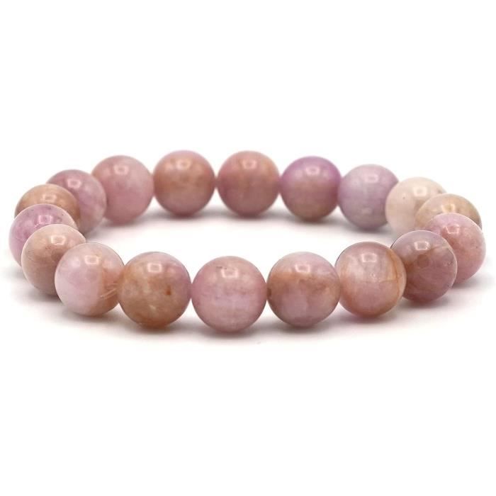 Miracles Minéraux Bracciale In Pietre Naturali 4 Mm - Sottile, Elastico, Fatto A Mano In Francia, Oltre 60 Varianti