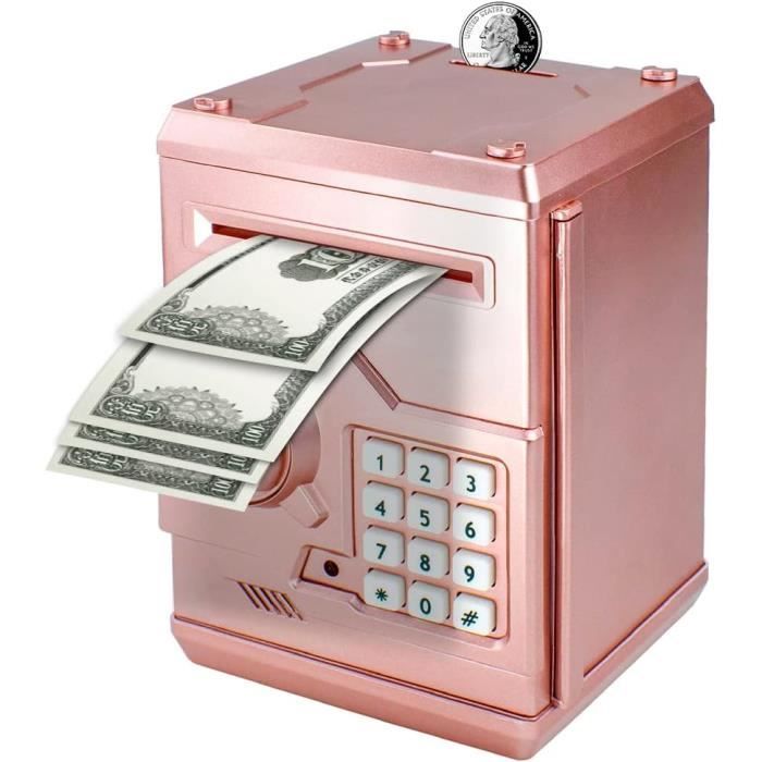 Tirelire Électronique Vommery Pour Enfants Avec Code Et Défilement Automatique - Mini ATM Pour Pièces Et Billets | Cadeau Garçons Et Filles