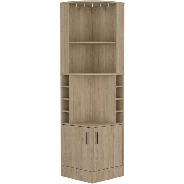Meuble bar dangle Kava Beijing avec porte-bouteilles 180.6 CM H X 46.9 CM L X 46.9 CM P Miel