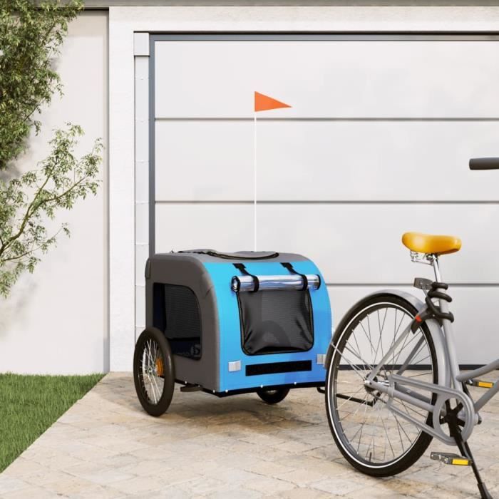 Remorque Vélo Animaux De Compagnie vidaXL – Tissu Oxford PVC, Charge Max 45 kg - vue 6