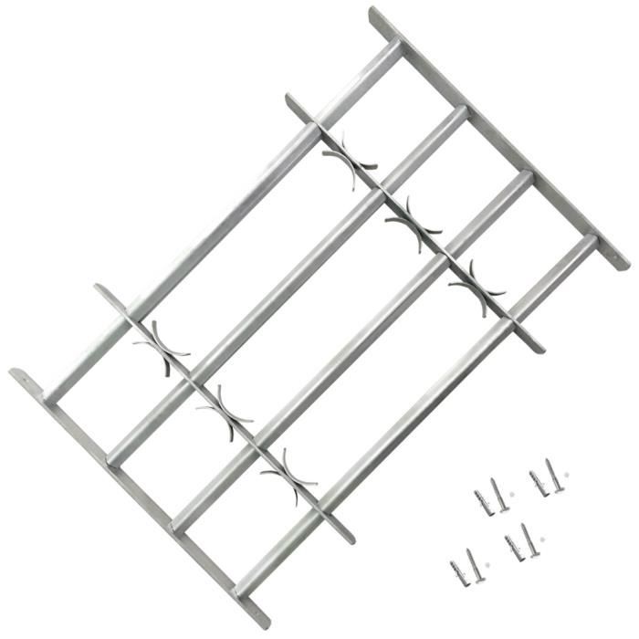 vidaXL Grille réglable de sécurité de fenêtres et 4 barres 1000 1500mm - vue 3