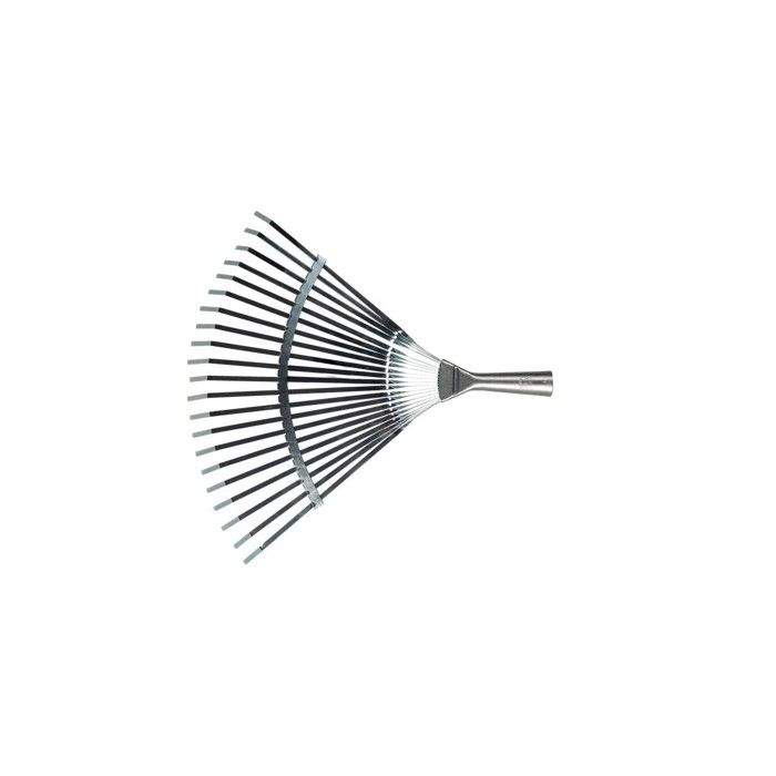 Râteau Jardin TEKLiNe - Acier Galvanisé Réglable, 22 Dents - Pour Feuilles, Cailloux, Terre