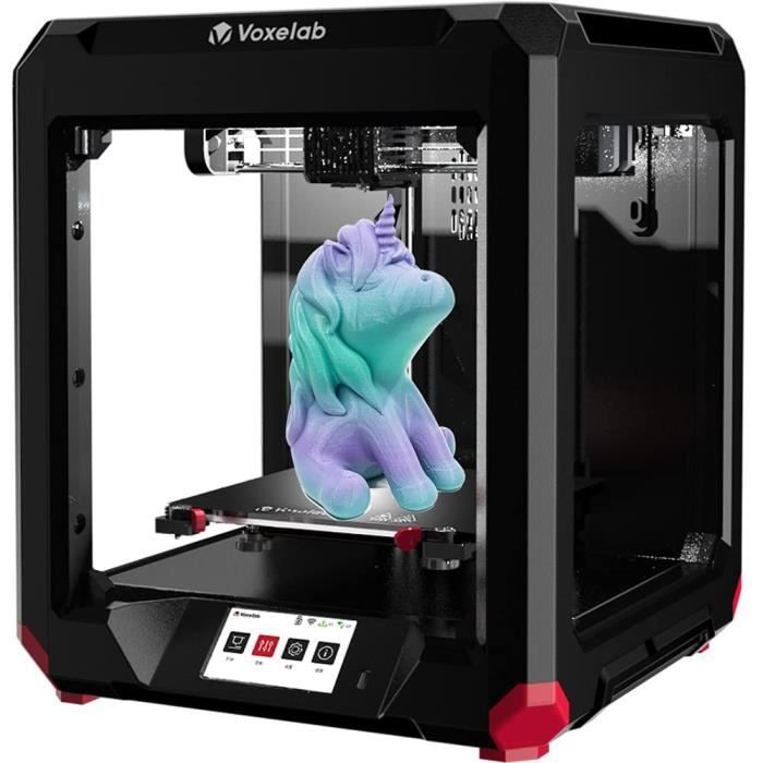 Voxelab Aries Imprimante 3D, Double Rails a axe Z et imprimante FDM a nivellement Semi-Automatique entierement assemblee avec