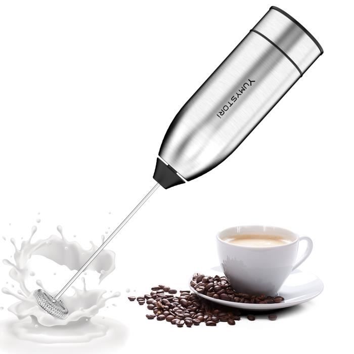 Mousseur à lait manuel - Mousseur de lait electrique, Batteur Nespresso Cappuccino  Mélangeur Café Portable 12000 RMP -YUMYSTORI - Cdiscount Electroménager
