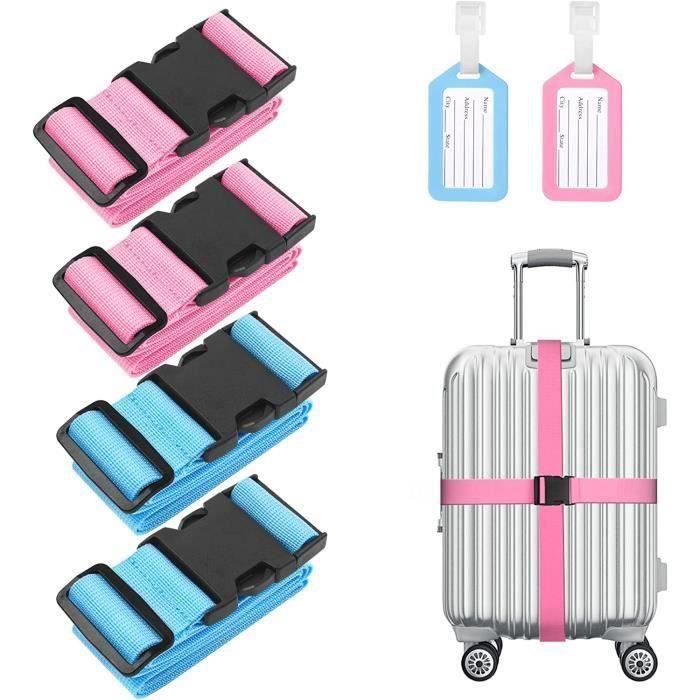 TD® Lot de 2 Sangle valises bagage attacher bagage sécuriser colis