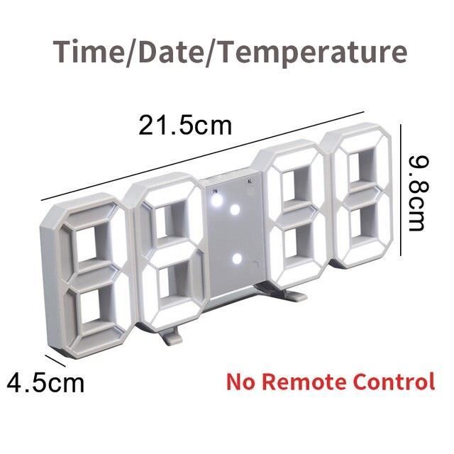 Horloge Murale Numérique Avec Température Et Humidité – Affichage Grand Format, Piles Ou USB, Marron – Pour Chambre, Bureau, Salon - 11