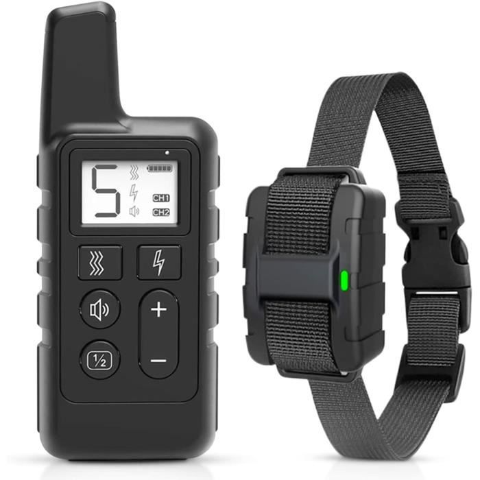 Collier Dressage Chien ABBIDOT 3500m Portée - 45 Jours Autonomie étanche IPX7 - Modes Son/vibration/personnalisable - Télécommande