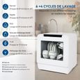 PULUOMIS Mini Lave-Vaisselle Pose Libre 10 Programmes avec Réservoir d'eau 5L d'eau, Commande tactile, Lumière LED, 45cm-1