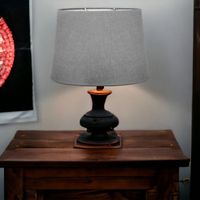 Abat-jour - Carré - Gris clair - Pour lampe - Base 41 cm - Culot E27