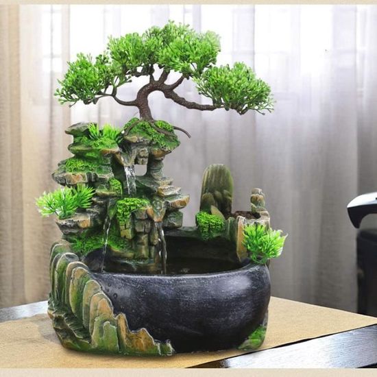 Relaxation Fontaine d'eau de table Jardin intérieur pour Zen Desktop  Waterfall