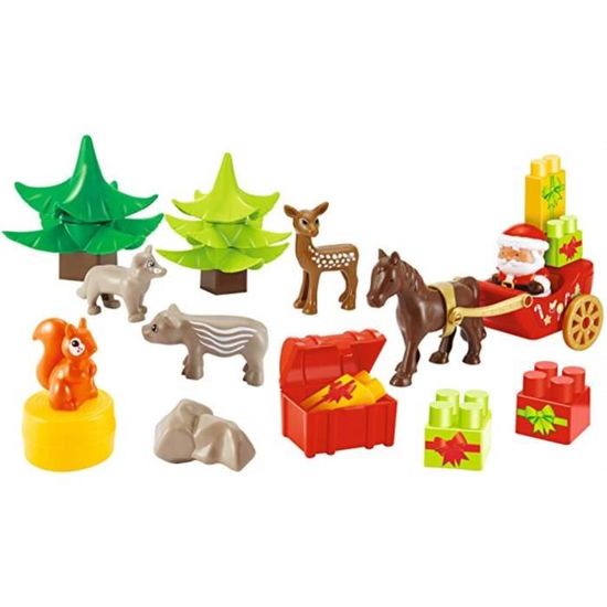 3280 Abrick-Calendrier de lAvent-Thème Village du Père Noël-Dès 18 Mois-Fabriqué en France Jouets Ecoiffier 