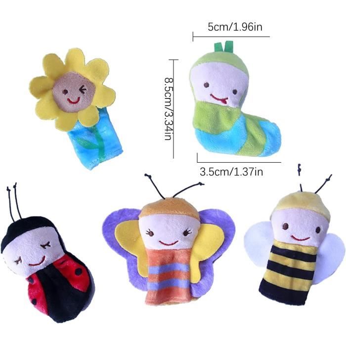 12 Marionnettes à Doigts En Peluche – Animaux Mous Pour Raconter Des Histoires, éducatif, Cadeau Anniversaire Enfant
