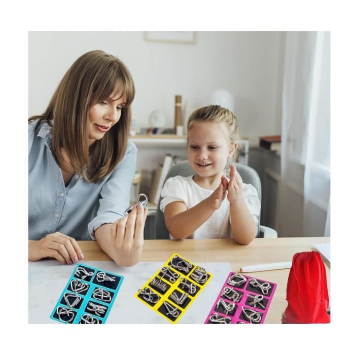 36 Casse-Tête Métal IQ Test Disentanglement Puzzles - Jeu Magic Toy Pour Adultes Enfants Anniversaires Cadeaux Noël