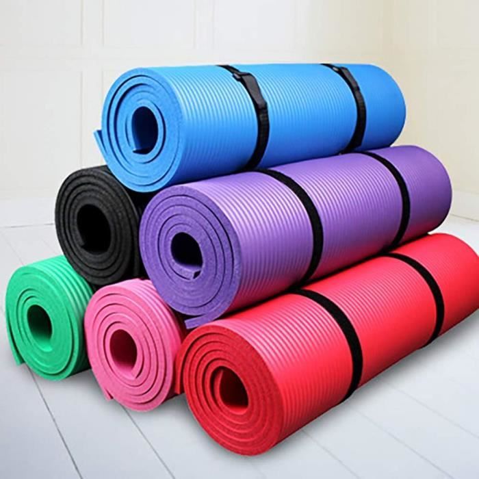 Tapis de Yoga - Anti-Dérapant Épaissir NBR - Gym Home Fitness Exercise  Sports Yoga Pilates - Vert - 183cm - 10mm - Cdiscount Sport