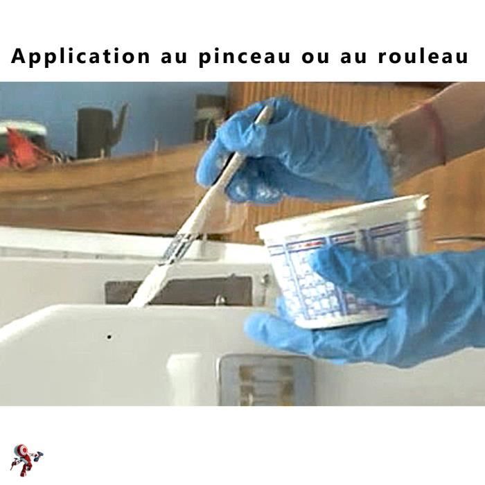 Gelcoat Paraffiné Blanc 1kg + Catalyseur - Réparation Bateaux Fibre De Verre, Moulages Nautiques Camping-Car