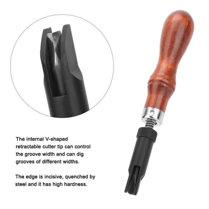 Gouge Biseau Intérieur Kirschen 14 Mm - Manche En Charme, Acier Trempé 61HRC - Pour Travail Du Bois - 3