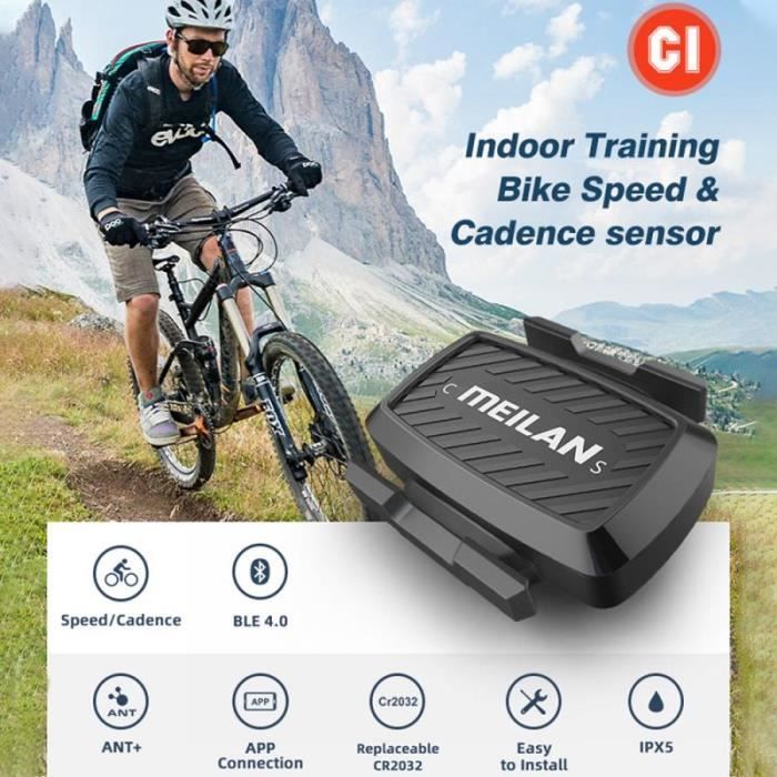 Compteur vélo,Capteur de Cadence de vitesse ANT + Bluetooth