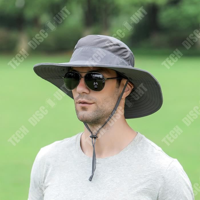 Chapeau De Soleil Pour La Pêche Et La Randonnée D'été Avec Ventilateur Solaire Integre Kaki 96548108