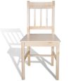 2 x Chaises de salle à manger Professionnel - Chaise de cuisine Chaise Scandinave - Bois de pin &7076-2