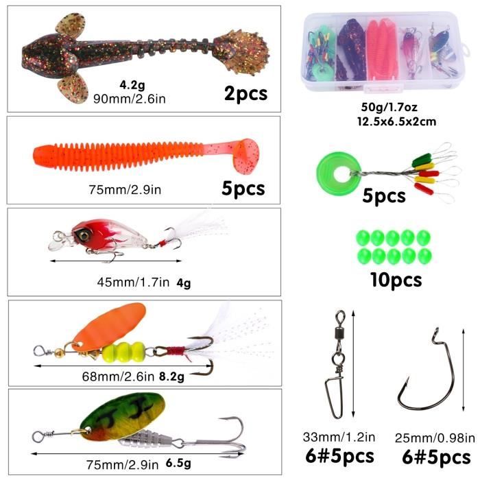 Lot De Cannes à Pêche Et Moulinets Avec Sac, Canne 5 Sections, 12LB De Traînée