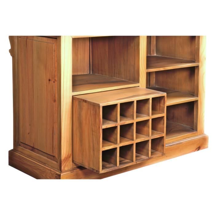 Comptoir de caisse, 2 portes, 2 tiroirs, bois massif