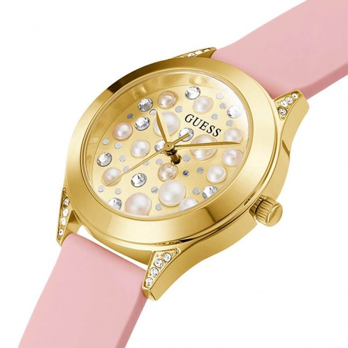 Montre Guess Pearl GW0381L2 Quartz Doré Silicone Rose Or