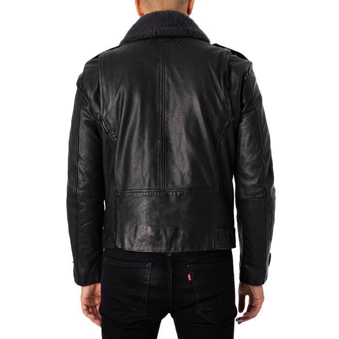 Veste cuir g star homme store