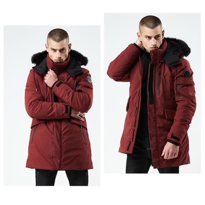 Parka on sale rouge homme