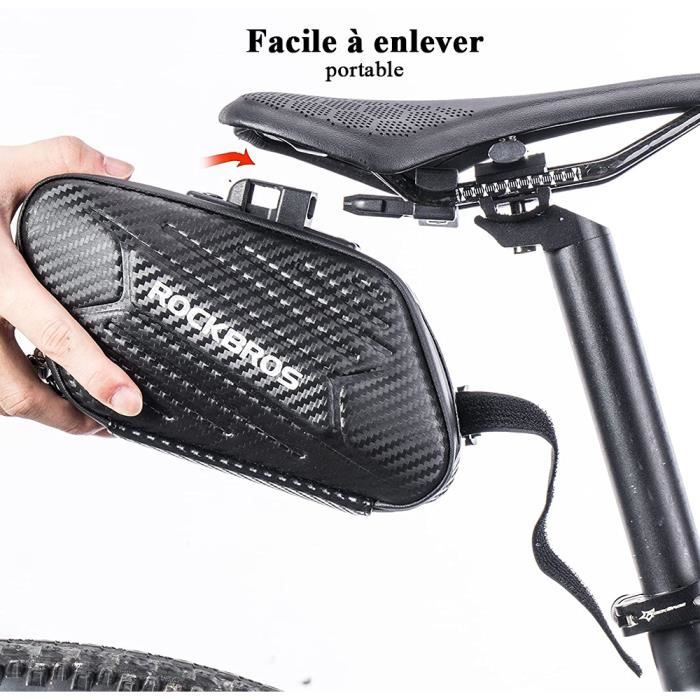 Sacoche De Selle RockBros – 0,2L – Légère, étanche, Noir/vert – Pour VTT/route