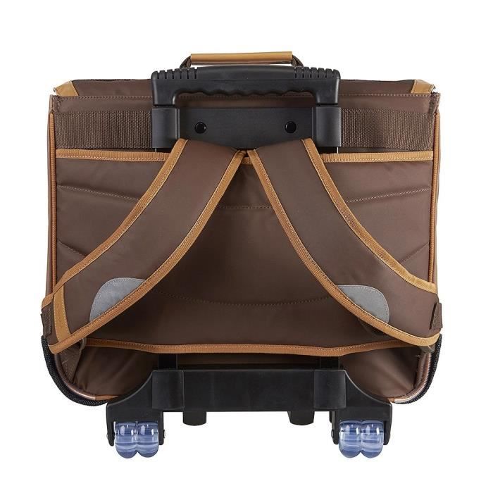 Cartable a roulettes 41 cm Tann s INTO THE WILD Bison Marron Bison Cdiscount