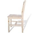 2 x Chaises de salle à manger Professionnel - Chaise de cuisine Chaise Scandinave - Bois de pin &7076-3