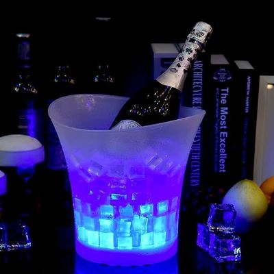 Seau à Glace LED Rechargeable - 12 Litres - 7 Couleurs Changeantes - Pour Champagne, Vin, Bière - Fêtes Et Bars - 13
