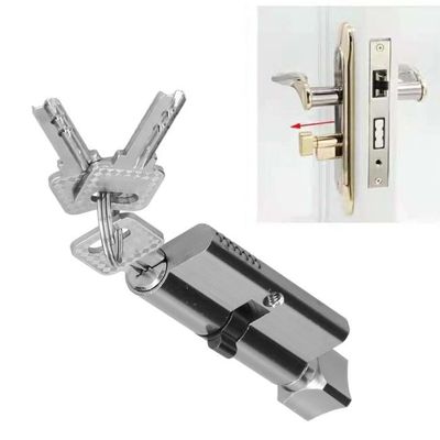 Cylindre Barillet De Serrure à Paillettes 18mm Avec 2 Clés Tête Plate