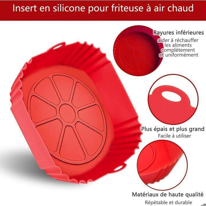 Friteuse À Air Réutilisable | Panier Rond Pour Friteuse À Air Chaud