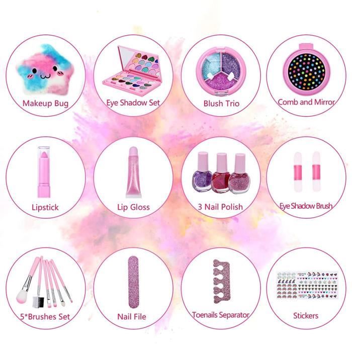 Calendrier De L'Avent 2024 – Kit DIY Accessoires Cheveux – 6 Serre-tête, 50 Ornements, Stickers, Sachets Surprises – Pour Filles 5-12 Ans