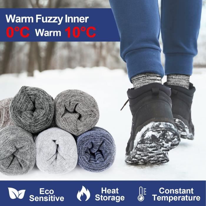 Chaussettes chaudes pour hommes occasionnels d'hiver, Chaussettes  masculines coréennes hiver