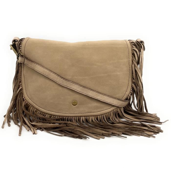 Sac à main OH MY BAG MISS NAYA Cuir vintage italien Camel