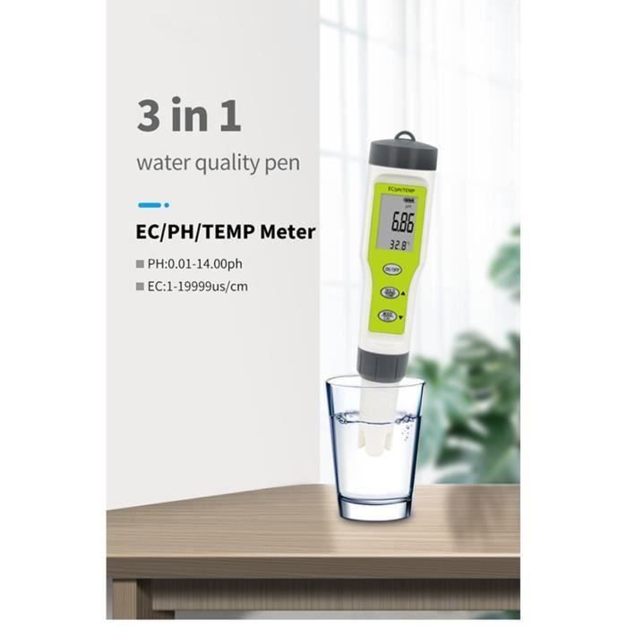 Activité-Stylo de test de qualité de l'eau trois-en-un pH EC Temp