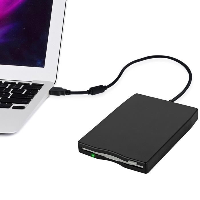 Lecteur De Disquette USB Externe 3,5 Pouces | 1,44 Mo | Compatible Windows 98 à 10 | Pour PC Portable Et Bureau