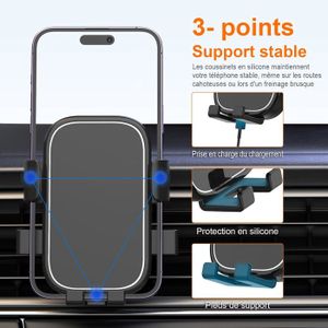 Support de téléphone de voiture en plastique pour grille d'aération par gravité FONENG CP100