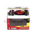 Voiture Miniature de Collection - BBURAGO 1/43 - FERRARI F1-75 - Italy Monza GP 2022 - Red / Yellow-0