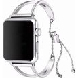 42mm-44mm argent Bracelet Pour Apple Watch iWatch SE Série 6 5 4 3 2 1,Femme Sangle Bande Montre Bracelets en Acier Inoxydable-0