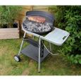 Barbecue à  charbon de bois avec grille pivotante - Acier - 86 x 63,5 x 95 cm-0