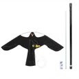 Répulseur d'oiseaux - Effaroucheur cerf-volant volant avec perche télescopique - SURENHAP - noir - Tissu en nylon - 7m-0