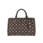 GUESS Sac à main brun foncé brun clair pour femme - Dorys Luxury Satchel Mocha Logo 290863