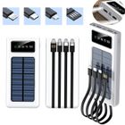 YULINLAND Banque d'alimentation Solaire,20000mAh,USB et chargement solaire 2en1,2Superlumineux Torche,Apple,Type C,USB,Micro Sorties