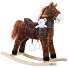 SPIELWERK® Fauteuil à Bascule Cheval Jouet à bascule Animal en peluche avec Fonction sonore Jouet enfant 3 ans et +