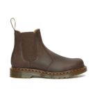 Bottines en cuir marron DR MARTENS 2976 YS - Talon plat de 2 cm - Fermeture élastique - Bout rond