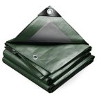 VOUNOT® Bâche de Protection en Polyéthylène 240g/m² - 4x6m - Vert et Argent - Imperméable, Anti-UV, Ultra Résistante