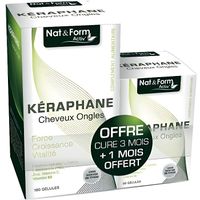 Nat & Form Kéraphane Cheveux Ongles Cure 3 mois +1 mois Offert